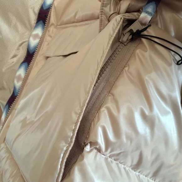 Madhhappy × Columbia Mauve Vapor Down Puffer Jacket 800 Fill M Convertible NWT - Picture 11 of 15